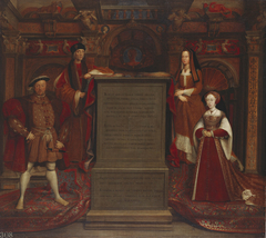 Henry VII, Elizabeth of York, Henry VIII and Jane Seymour by Remigius van Leemput