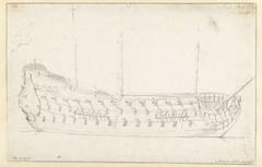 Het Engelse schip Royal Prince by Willem van de Velde II