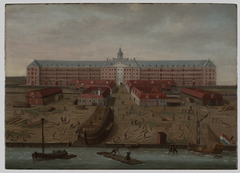 Het magazijn en de werf van de VOC te Amsterdam by anonymous painter