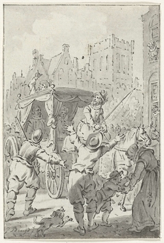 Incident bij de aankomst van Willem van Oranje in Utrecht, 1577 by Jacobus Buys