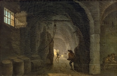 Intérieur d'une grande cave by Jean Henry known as Henry of Arles