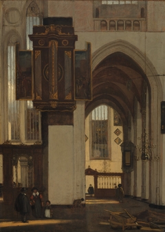 Interior of a Gothic church by Emanuel de Witte