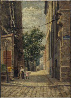 La rue Rataud, au coin de la rue Lhomond by Paul Martelliere