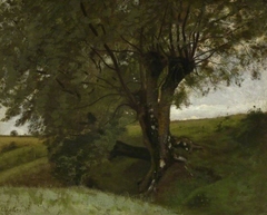 Landscape with an ash tree by Antoine Chintreuil