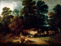 Landscape with Milkmaids and Cattle by Gainsborough Dupont