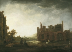 Landscape with the Ruins of Rijnsburg Abbey by Aelbert Cuyp