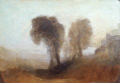 Landscape with Trees and a Castle by J. M. W. Turner