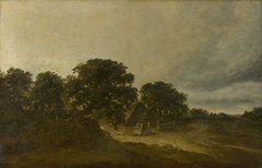 Landscape with Trees, Buildings and a Road by Georges Michel