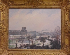 Le jardin des Tuileries, effet de neige by Camille Pissarro