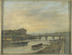 Le Palais Bourbon et le Pont Louis-XVI (pont de la Concorde) by Giuseppe Canella