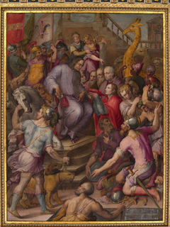 Lorenzo the Magnificent receives the tribute of the ambassadors by Giorgio Vasari