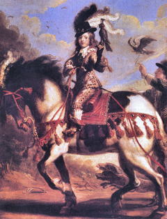 Louis XIV, king of France, child, hunting with falcon