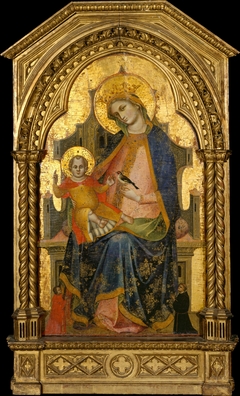 Madonna and Child Enthroned with Two Donors by Lorenzo Veneziano