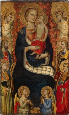 Madonna and Child, Four Saints and Four Angels by Niccolò di Pietro Gerini