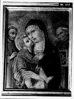 Madonna en kind met Sint Franciscus van Assisi en Sint Berna