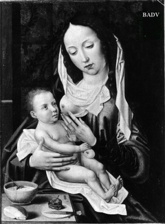 Madonna mit Kind an der Brust