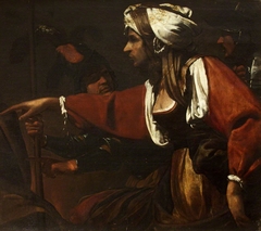 Maidservant from a 'Denial of Saint Peter' (fragment) by Bartolomeo Manfredi