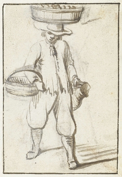 Man met twee manden en een kruik by Harmen ter Borch