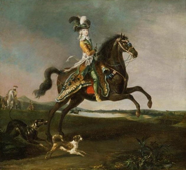 Marie-Antoinette, queen of France on horseback