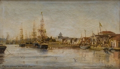 Market Quay in 1885 by Benedito Calixto