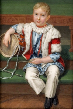 Miniature of Adam Potocki (1822-1872) at the age of 5. by Joseph Sonntag