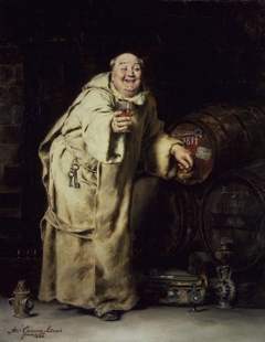 Monk Testing Wine