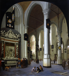 Old Church in Delft with the Tomb of Admiral Tromp by Hendrick Cornelisz van Vliet