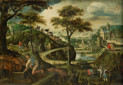 Parable of the prodigal son (November) by Marten van Valckenborch