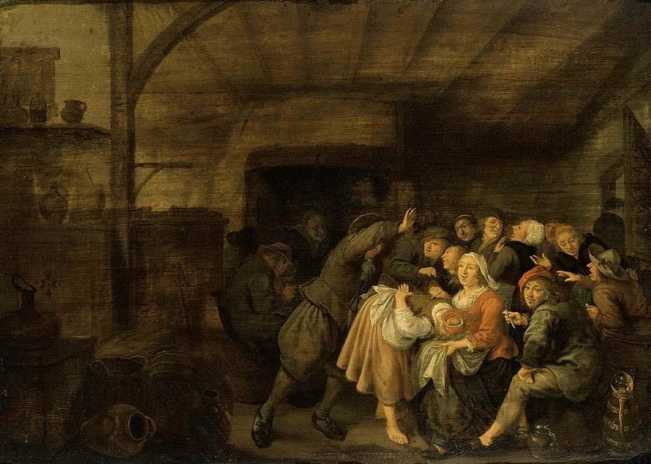 Peasants in an Inn Playing "La Main Chaude"