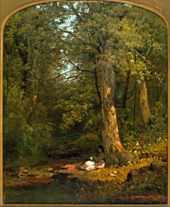 Picnic in the Woods by Lemuel M Wiles