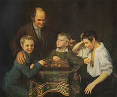 Playing Checkers by Pyotr Pnin