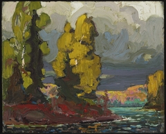Poplars by a Lake by Tom Thomson