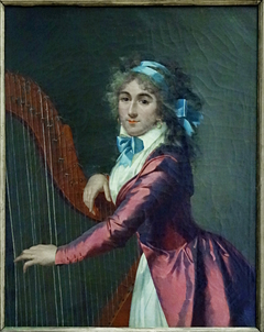 Portrait d'une jeune harpiste by Adèle Romany