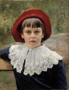 Portrait of the Artist's Sister Berta Edelfelt by Albert Edelfelt