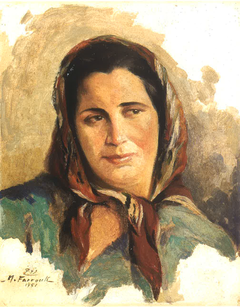 Portrait of Thurayya Farroukh by Moustafa Farroukh