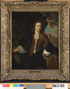 Portret van een man, waarschijnlijk een lid van de familie Van der Sluijs by Caspar Netscher