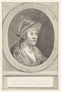 Portret van keizer Adolf VII van Nassau, in ovaal, naar rechts by Aert Schouman