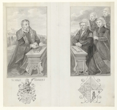 Portretten van Lieven Jacobsz de Huybert, zijn echtgenote Catharina Imansdr. van Zuidland en hun drie dochters by Unknown Artist