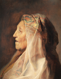 Rembrandt's moeder by Jan Lievens