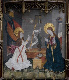 Retablo with Scenes from the Life of the Virgin - The Annunciation by Pere Espallargues