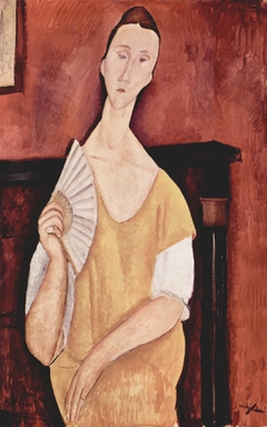 Ritratto di Lunia Czechowska con ventaglio by Amedeo Modigliani