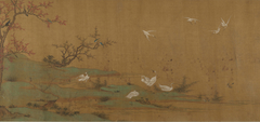 River Scene with Birds and Bamboo