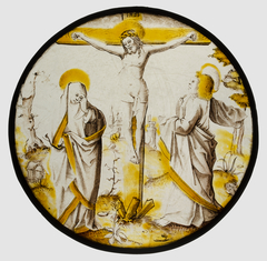 Roundel with the Crucifixion, the Virgin, and Saint John by Anonymous