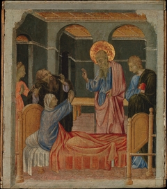 Saint John the Evangelist Raises Drusiana by Giovanni di Paolo