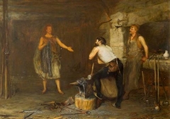 Scene in The Hal of the Wynd's Smithy (The Fair Maid of Perth) by John Pettie