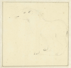 Schets van een tapir by Willem Hendrik Wilhelmus van Royen