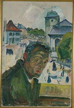 Self-Portrait in Bergen by Edvard Munch