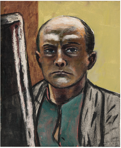 Self Portrait in Olive and Brown by Max Beckmann