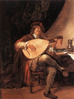 Self-Portrait playing the Lute