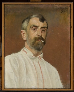 Self-portrait with a palette by Stanisław Dębicki